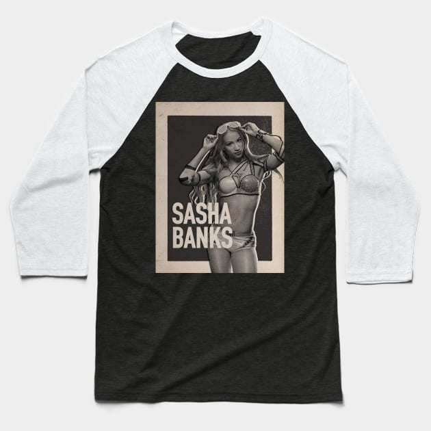 Sasha Bank Vintage Baseball T-Shirt by nasib